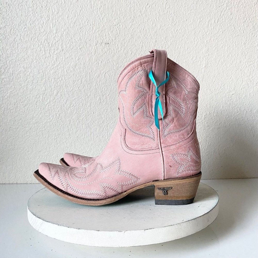 Women's Pink Western Ankle Boots - Brand Unknown - Picture 4 of 13